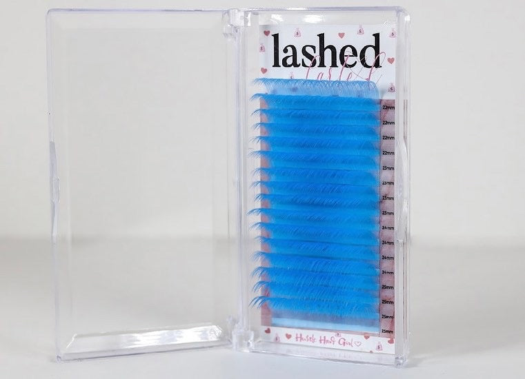 Blue color lashes